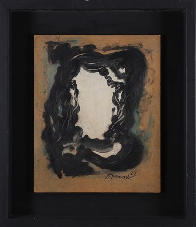 SCHUMACHER EMIL (1912 - 1999) Senza titolo. . 1962. Tecnica mista su tavola....