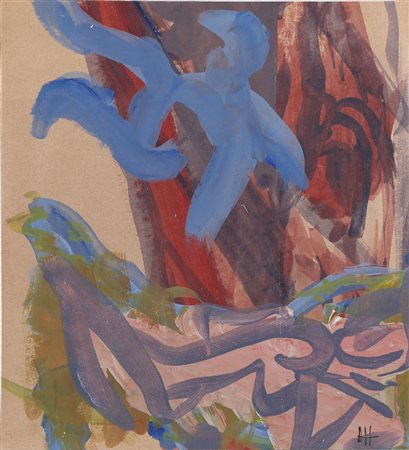 HELD AL (1928 - 2005) Senza titolo. . Acrilico su carta. Cm 27,90 x 30,80....