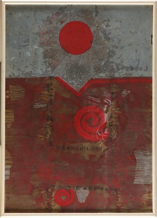 FOPPIANI GUSTAVO (1925 - 1986) Senza titolo. Tecnica mista su tavola. Cm...