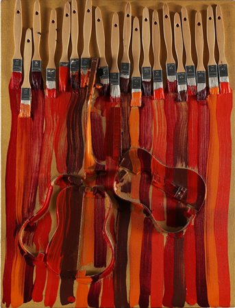 ARMAN FERNANDEZ (1928 - 2005) Senza titolo. . 2004. Tecnica mista su tela. Cm...