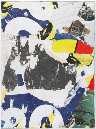 ROTELLA MIMMO (1918 - 2006) La passeggiata di Chagall. 1992. Decollage su...