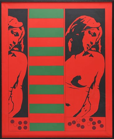 FESTA TANO (1938 - 1988) Da Michelangelo. 1978. Acrilico su tela. Cm 80,00 x...