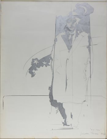 FIORONI GIOSETTA (n. 1932) New York. 1974. Tecnica mista su cartone. Cm 70,00...