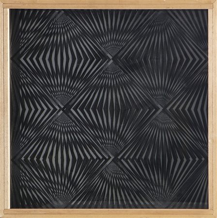 CHIGGIO ENNIO (n. 1938) Interferenza lineare19. 1972. Tecnica mista su...