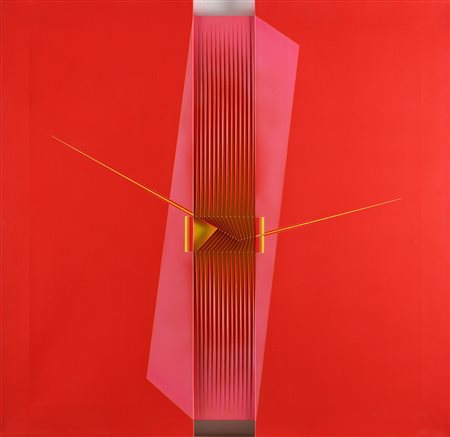 BIASI ALBERTO (n. 1937) Attraverso un piano inclinato. . 2000. Acrilico su...