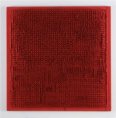 AUBERTIN BERNARD (1934 - 2015) Tableau Clous. 1968. Chiodi su tavola. Cm...