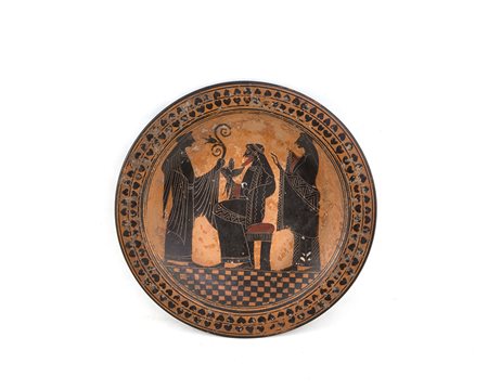 Piatto in maiolica epoca Giustiniani con figure mitologiche XIX secolo...