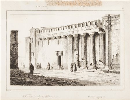 Lotto di sei stampe raffiguranti vedute, misure diverse