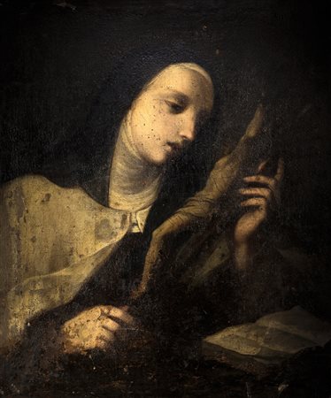 Santa Rita da Cascia, olio su tela, cm 72x70