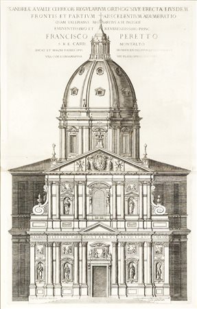 Un'acquaforte in carta bergellata, Chiesa di Sant'Andrea della Valle, da...