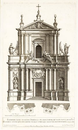 Un'acquaforte in carta bargellata, Chiesa di San Marcello al Corso, da...