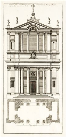 Un'acquaforte in carta bargellata, Chiesa di Santa Maria in Via Lata, da...