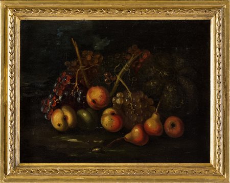 Natura morta di frutta, olio su tela, cm 64x49