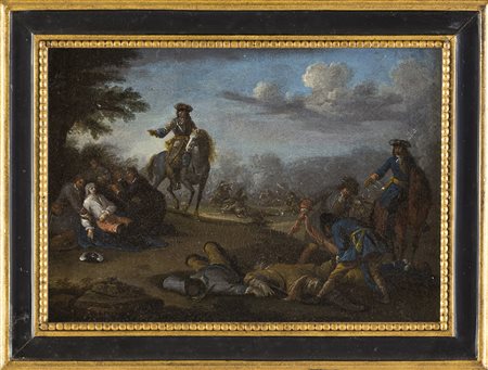 Battaglia, olio su tela cm 25x34