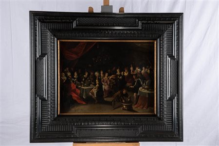 Banchetto di Baldassarre, olio su rame cm53x70