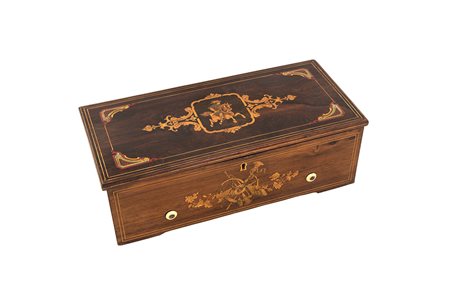 Il carillon dispone di 2 aree musicali. La cassa riporta degli intarsi in...