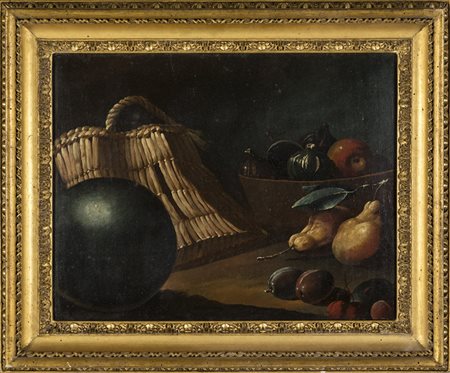 Natura Morta di frutta, olio su tela, cm 38,5x 50.5
