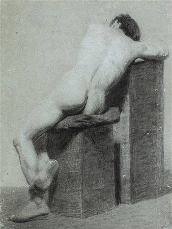 Studio di uomo, Carboncino su carta, cm 46x35