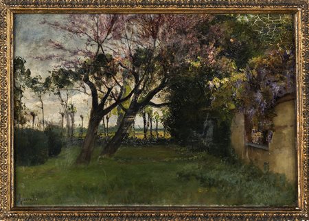 Paesaggio, olio su tavola cm 33 x 48, firmato in basso a sinistra L. Arbarello