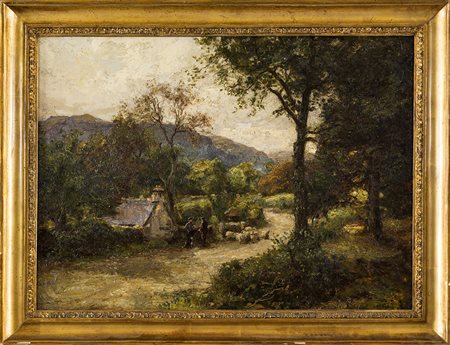 Paesaggio olio su tela cm 50x68