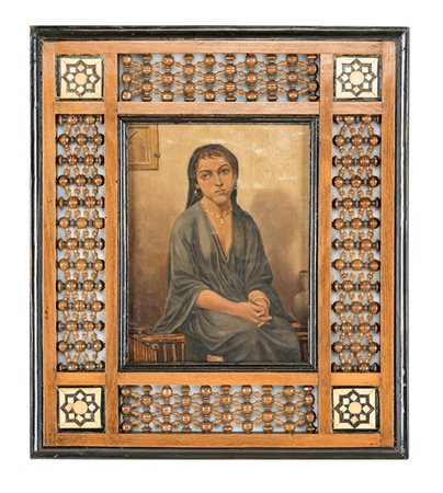 Donna araba, olio su carta cm 25x19