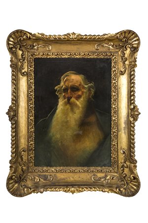 Ritratto di vecchio con barba, olio su tela, cm 78x55
