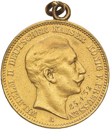 GERMANIA Prussia. 20 Marchi 1906, con appiccagnolo in oro. Peso complessivo,...