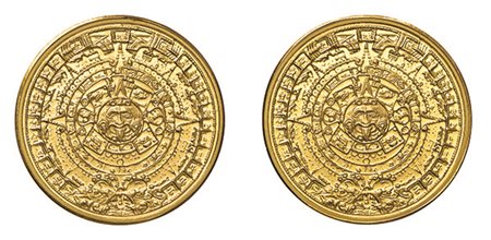 MEDAGLIE. Due medagliette in oro 750/1000, "un milione di auguri",...