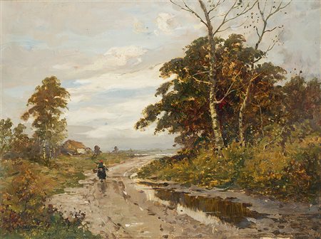 Giuseppe Buscaglione (Ariano Irpino 1868 - Rivoli 1928) "Dopo la pioggia"...