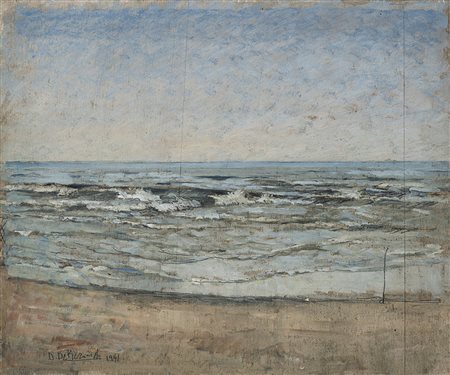 Domenico De Bernardi (Besozzo 1892 - 1963) "Mattino sull' Adriatico. Viserba"...