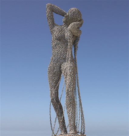 SERGIO CIMBALI Sulla riva, 2015 catena in ferro saldata cm 175 x 70 x 70...