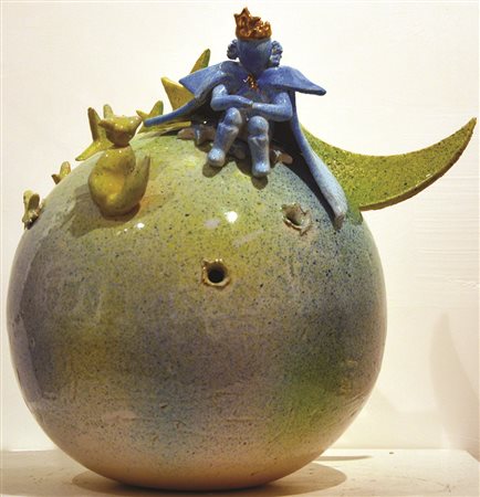 DANA Le Petit Prince, 2015 ceramica smaltata, 3° fuoco oro cm 33 x 43 x 40...