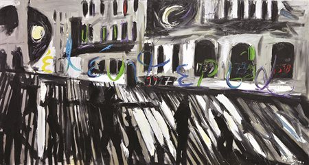 ALFONSO MANGONE Libertà, 2013 olio su tela cm 100 x 200 firma in basso a destra
