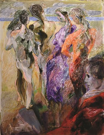 ENNIO CALABRIA Studio per “stimoli del mare”, 2013 acrilico su tela cm 80 x...