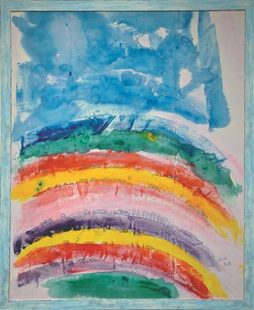 LUISA VIETTI Uno sguardo verso il cielo, 2016 tempera e penna a sfera cm 112...