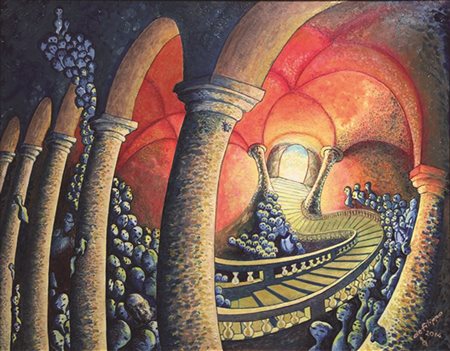 GUIDO MARIA DE FILIPPO Autoritratto, 2014 olio su tela cm 55 x 70 firma in...