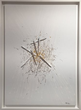 STEFANO DI LORETO Ecce Homo, 2016 tecnica mista su tela cm 70 x 100 firma in...