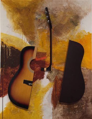 FABRIZIO TROTTA Allegretto, 2012 tecnica mista, sezione di chitarra,...