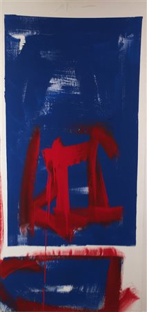 ALEX CAMINITI Punti di rottura, 2013 tecnica smalto su tela cm 65 x 140 firma...