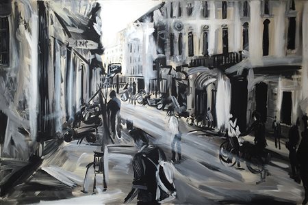 ALFONSO MANGONE Milano, 2014 tecnica mista cm 150 x 100 firma in basso a...