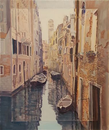 FRANCESCO SICLARI Venezia, 2017 tecnica olio su tela cm 50 x 60 firma in...