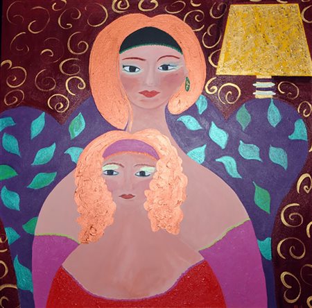 MARISA LAURITO Less Belles, 2012 tecnica mista con acrilico cm 80 x 80 firma...