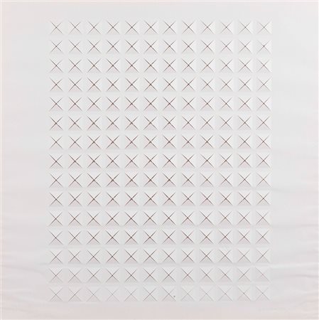 Dadamaino (1935-2004), Rilievo carta incisa, cm 68x68 firmato in basso a...