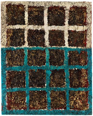 Remo Bianco (1922-1988), TD – Senza titolo, 1963 tecnica mista (paglia,...