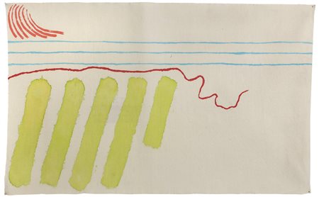 Giorgio Griffa (1936), Senza titolo, 1998 tempera acrilica su tela, cm 70x113...