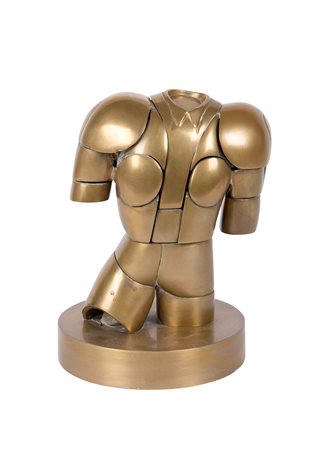 Miguel Berrocal (1933-2006), Torero, 1972 bronzo dorato, altezza cm 29 ed....