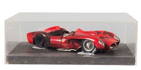 Bernard Aubertin (1934-2015), Incendia la macchina, 1990 tecnica mista su...