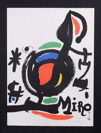 Joan Mirò (1893-1983), Litografia a colori n. 625, 1969 esemplare su carta...