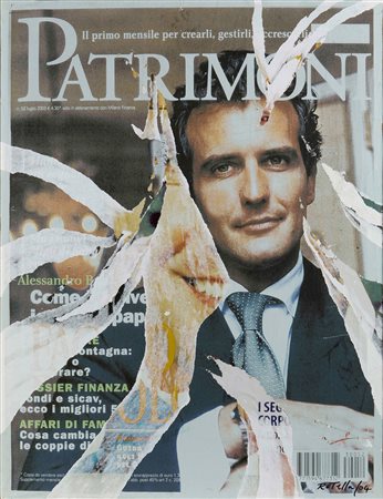 Mimmo Rotella (1918-2006), Personality, 2004 décollage su tela, cm 100x75...