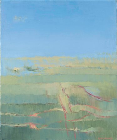 Pierluigi Lavagnino (1933-1999), Tralcio contro il cielo, 1980 olio su tela,...